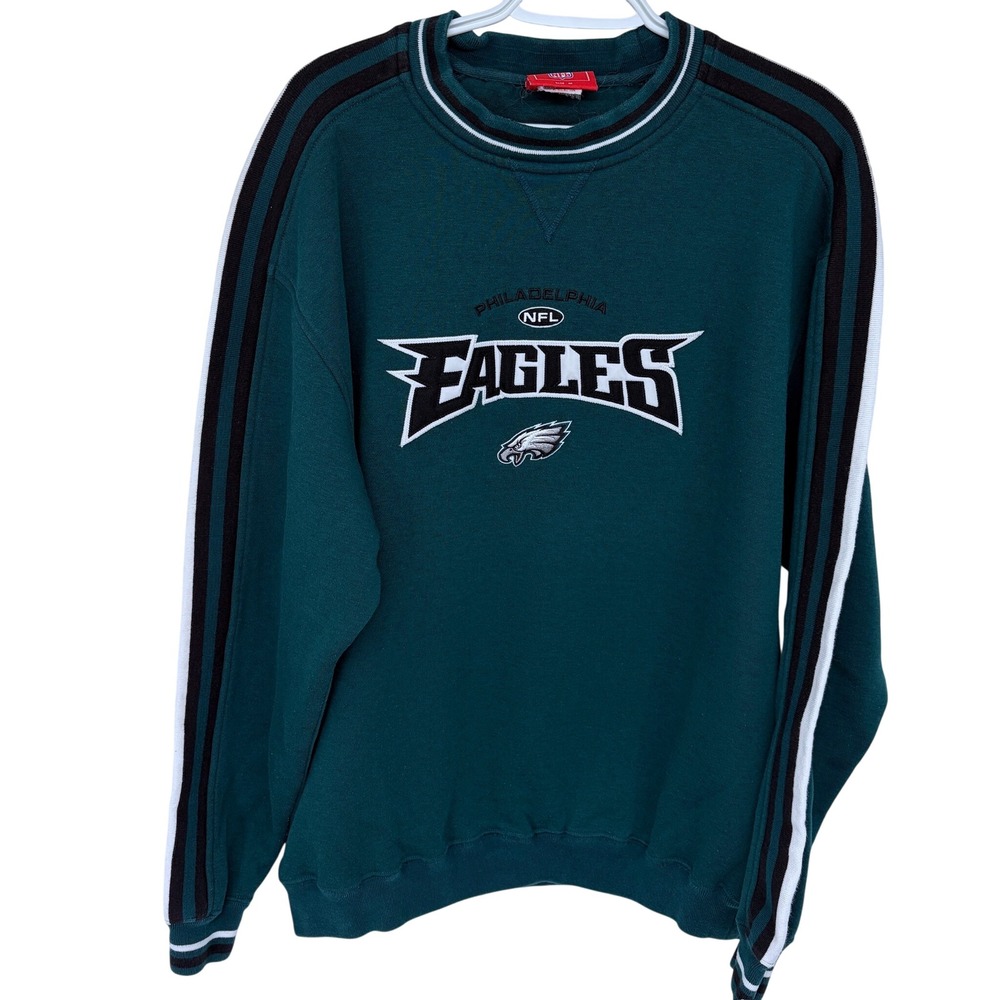 Y2K Philadelphia Eagles Crewneck Sweatshirt Oversized Medium Embroidered NFL